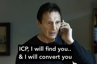 Following ICPs like Liam Neeson 🥷